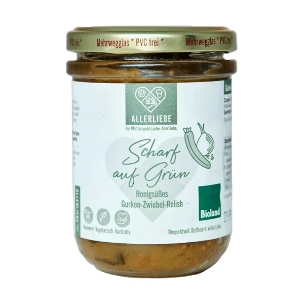 AllerLiebe Zwiebel-Gurken-Relish, 220g Glas
