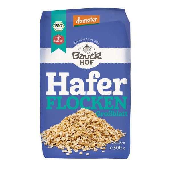 Haferflocken Großblatt DEMETER, 500g