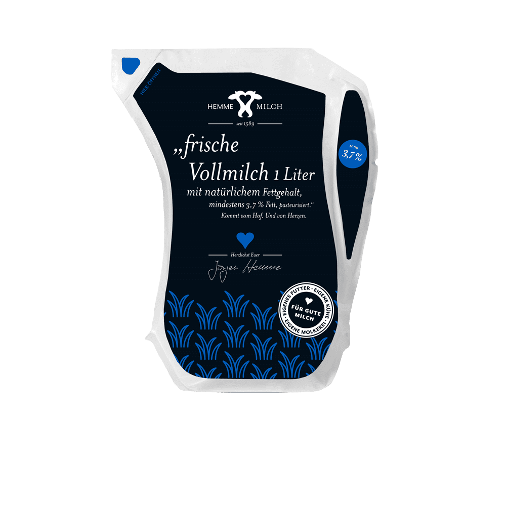 Hemme Frische Vollmilch 3,7 %, 1 Liter