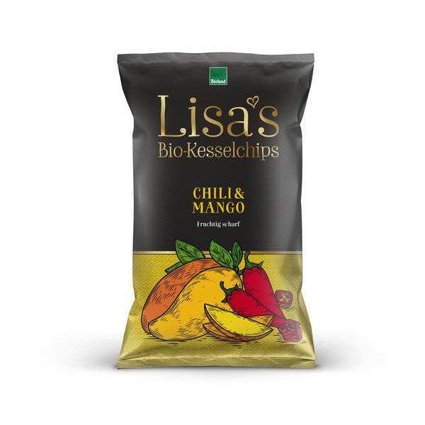 Lisas Kesselchips Chili & Mango, glutenfrei, laktosefrei, 125g – nirmini