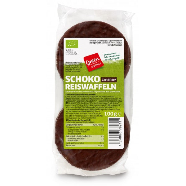 green Schoko Reiswaffeln Zartbitter, 100g