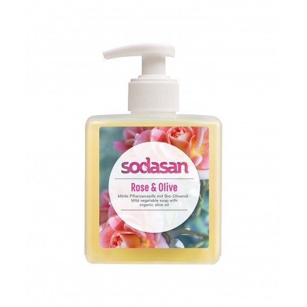 Sodasan Pflanzenölseife Rose-Olive, 300ml