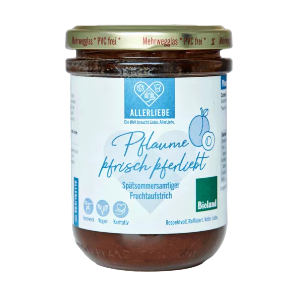 AllerLiebe Pflaumen-Fruchtaufstrich, 220g Glas – nirmini