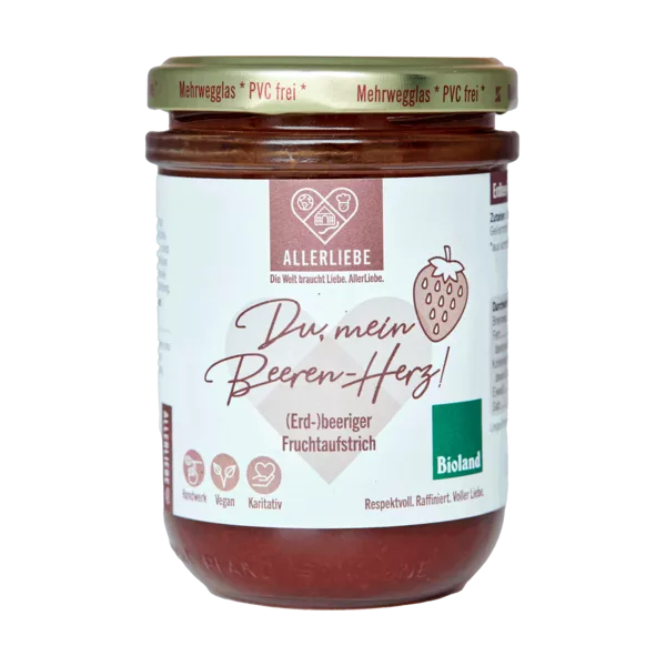 AllerLiebe Erdbeer-Fruchtaufstrich, 220g Glas – nirmini