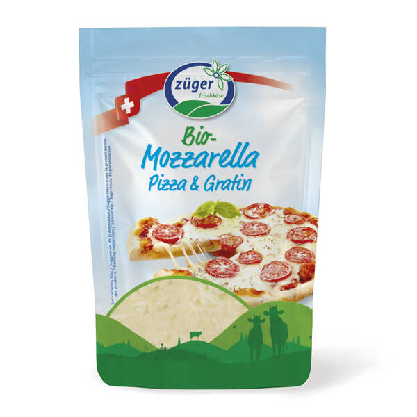 Bio-Mozzarella, Pizza & Gratin, gerieben, 150g