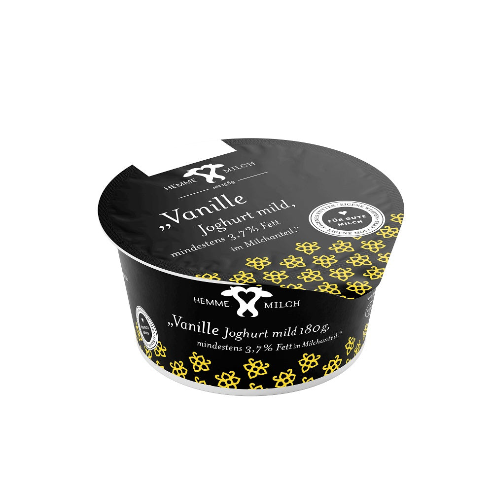 Hemme Joghurt Vanille 3,7 %, 180g Becher