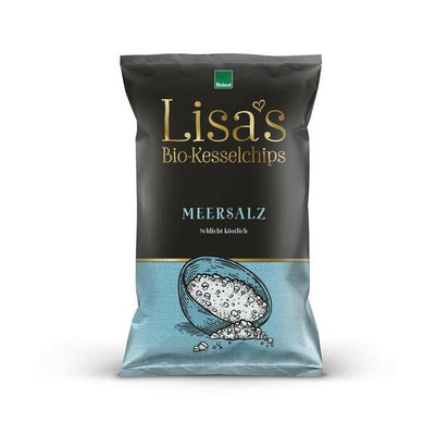 Lisas Kesselchips Meersalz, glutenfrei, laktosefrei, 125g