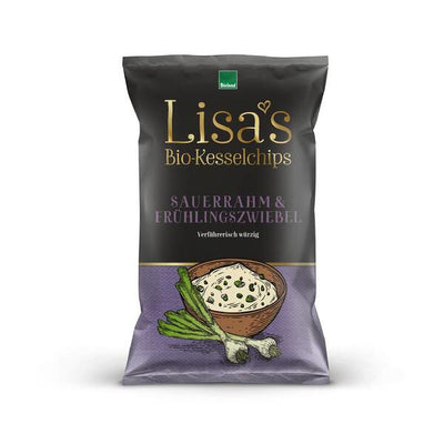 Lisas Kesselchips Sauerrahm & Zwiebel, glutenfrei, 125g