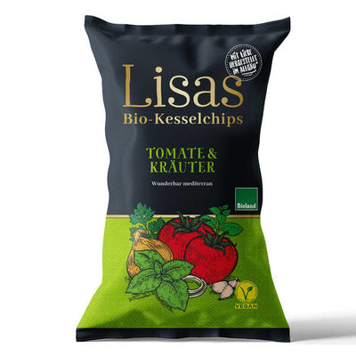Lisas Kesselchips Tomate & Kräuter, glutenfrei, laktosefrei, 125g